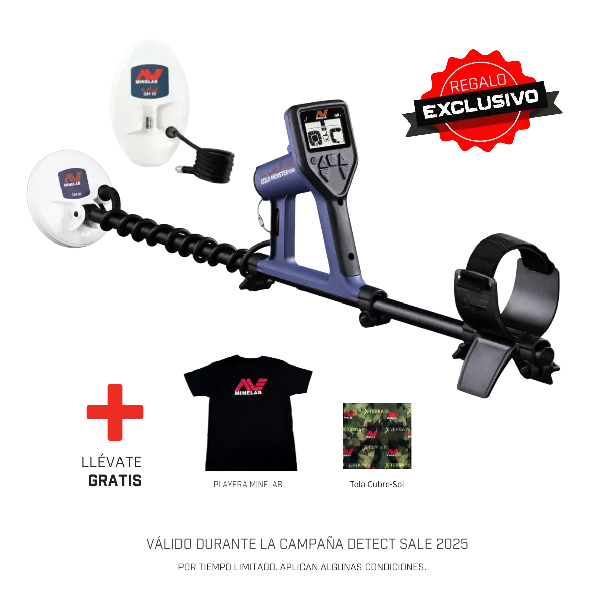 GOLD MONSTER 1000 CON BOBINAS DE 5 Y 10 PULGADAS